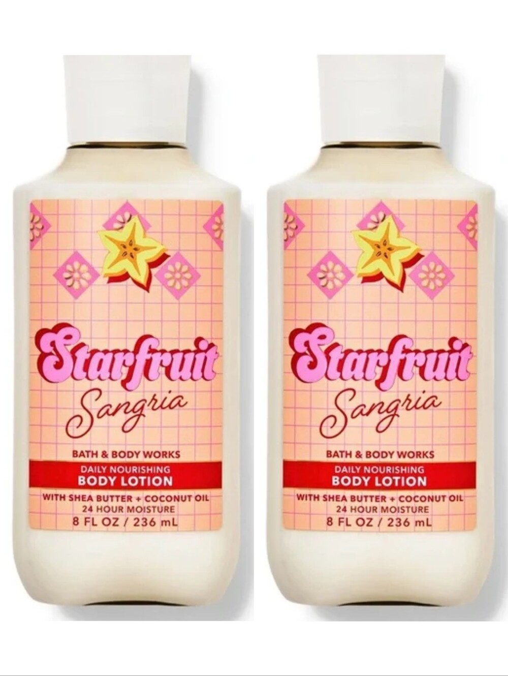 Bath & Body Works Starfruit Sangria Body Lotion Set of 2 NEW Rare
